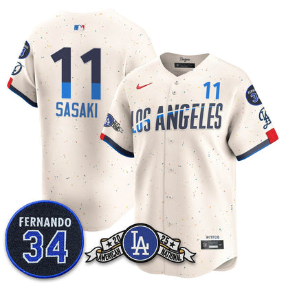 LAD 2025 National League Champions Jersey - Stitched