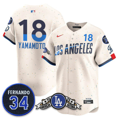 LAD 2025 National League Champions Jersey - Stitched