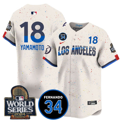 LAD Fernando Valenzuela Memorial Jersey - Stitched