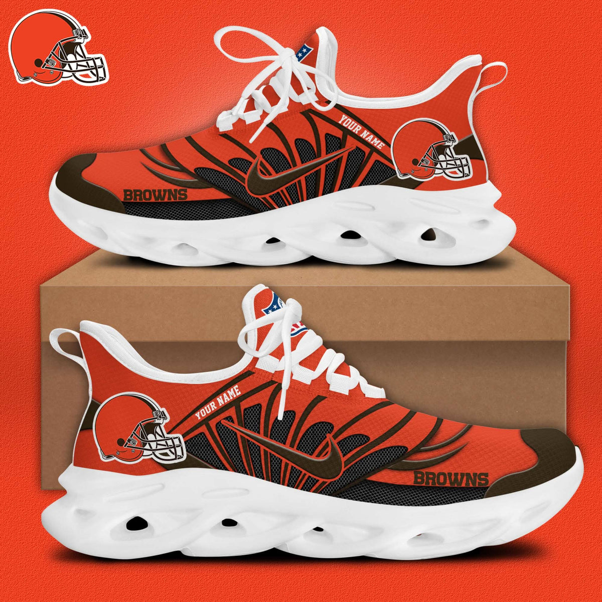 Cleveland Browns Customized Premium Max Soul Shoes