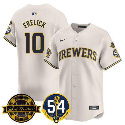 MB Jersey - Bob Uecker, 54 Seasons for Brewers Jersey - Stitched