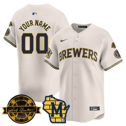 MB 2025 Limited Custom Jersey - Bob Uecker Patch - Stitched