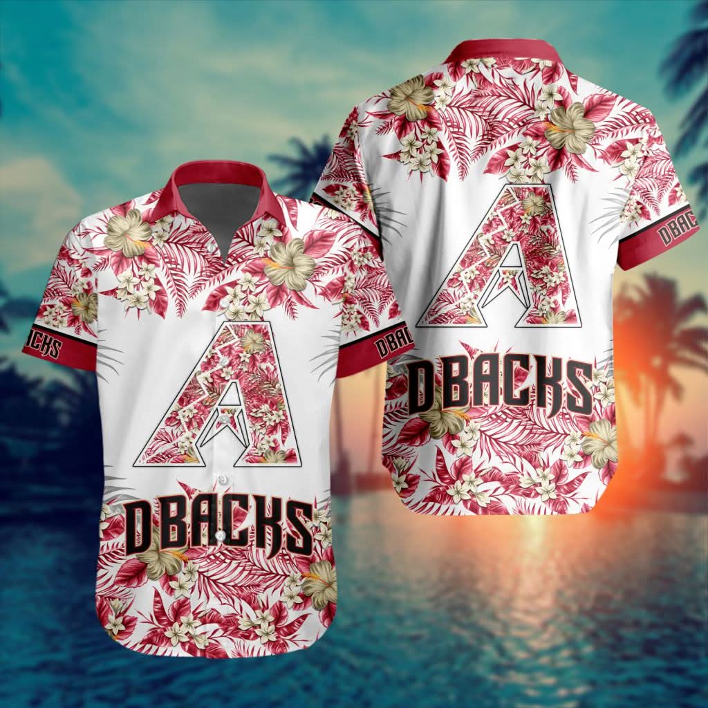 Arizona Diamondbacks Special Hawaiin Design Button Shirt ST2401 - The Lucky Shops