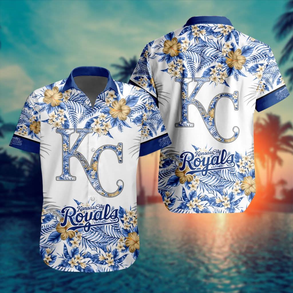 Kansas City Royals Special Hawaiin Design Button Shirt ST2401 - The Lucky Shops