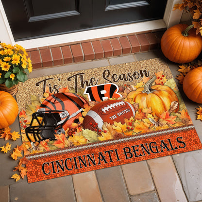 Cincinnati Bengals Doormat Custom Your Family Name And Choose Your Quotes, Sport Doormat, Sport Gifts For Fan EHIVM-60421N