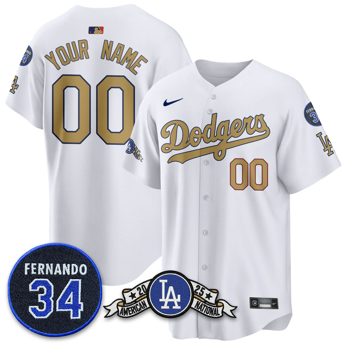 LAD 2025 National League Champions Custom Jersey - Stitched