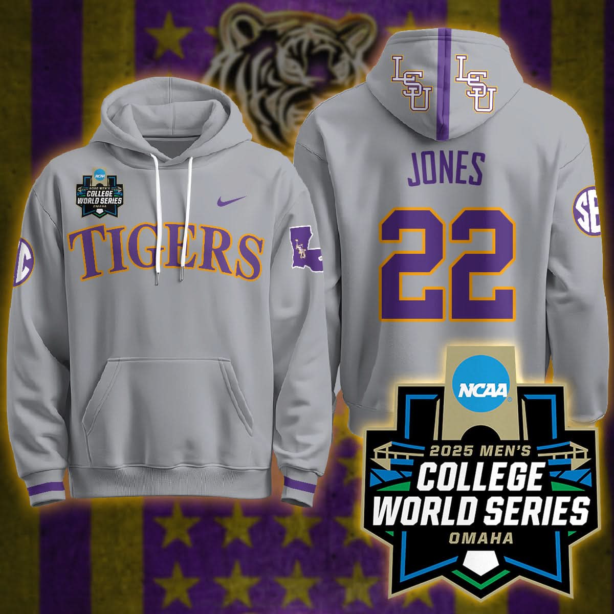LSU 2025 World Series Limited Hoodie - Stitched