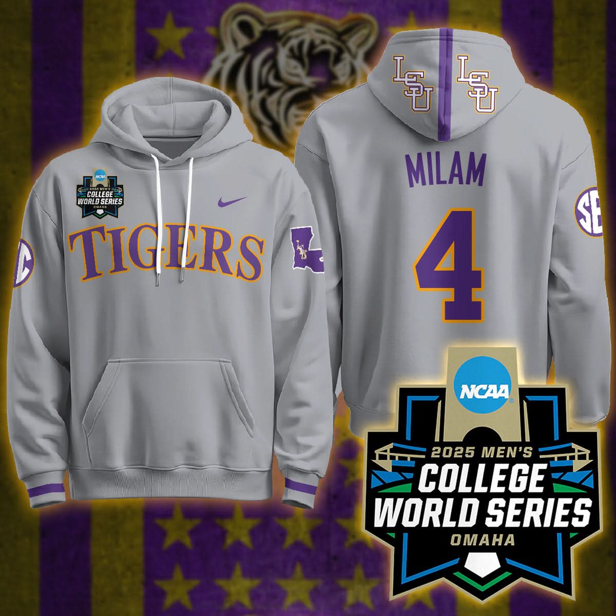 LSU 2025 World Series Limited Hoodie - Stitched