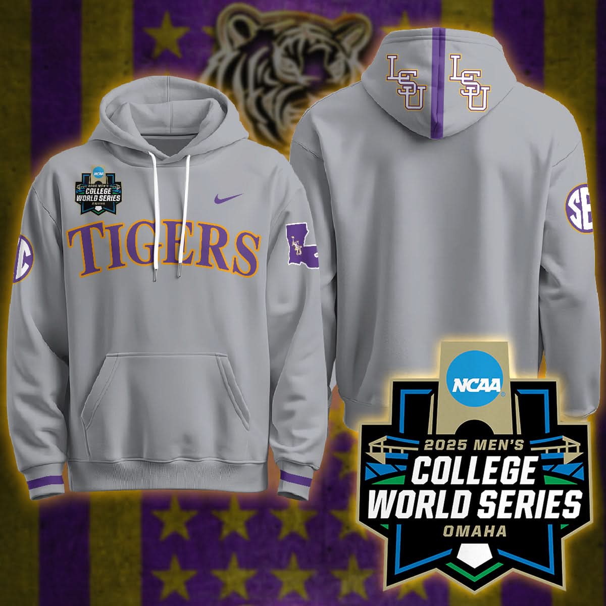 LSU 2025 World Series Limited Hoodie - Stitched