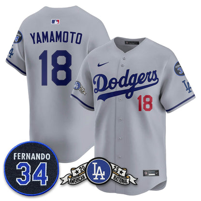 LAD 2025 National League Champions Jersey - Stitched
