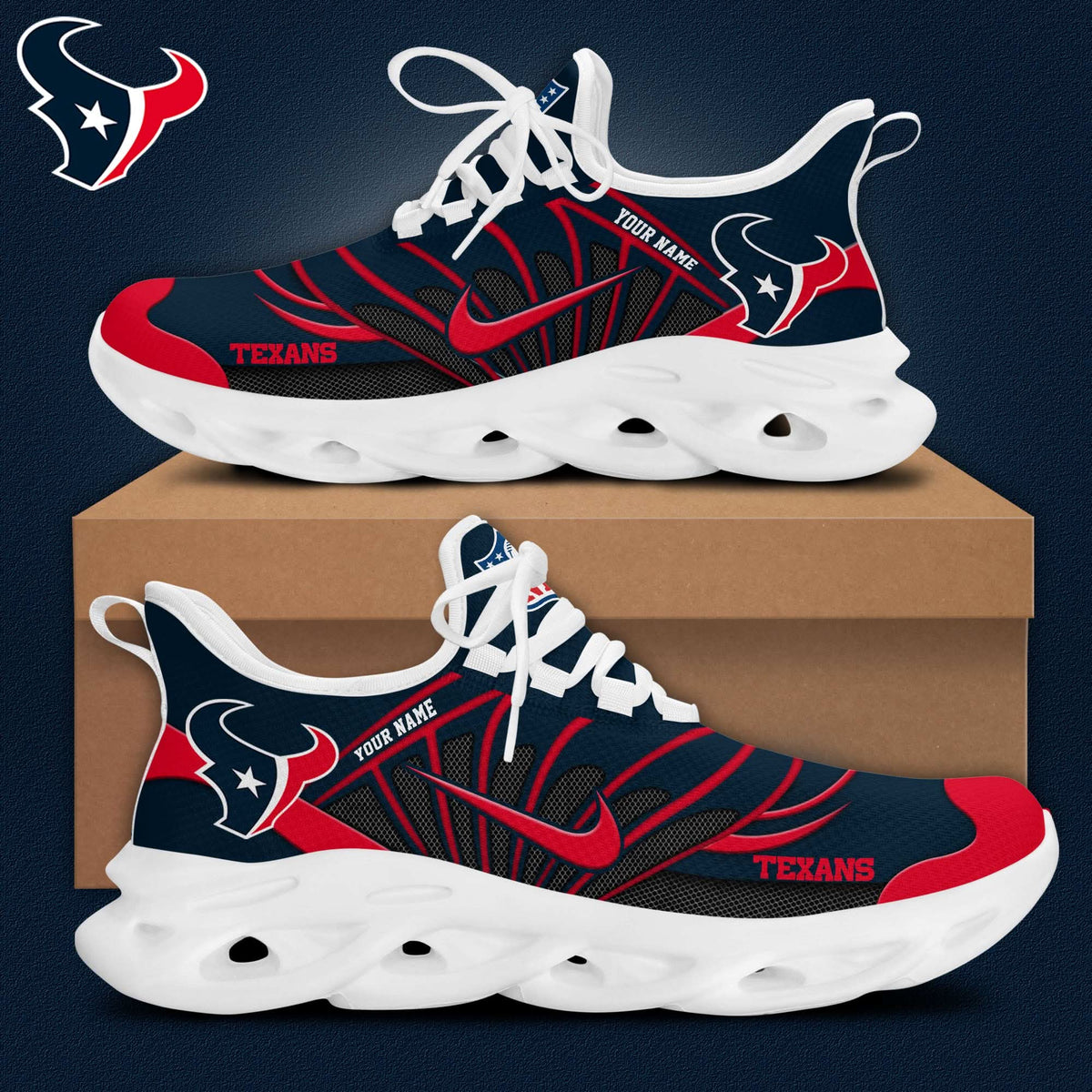 Houston Texans Customized Premium Max Soul Shoes