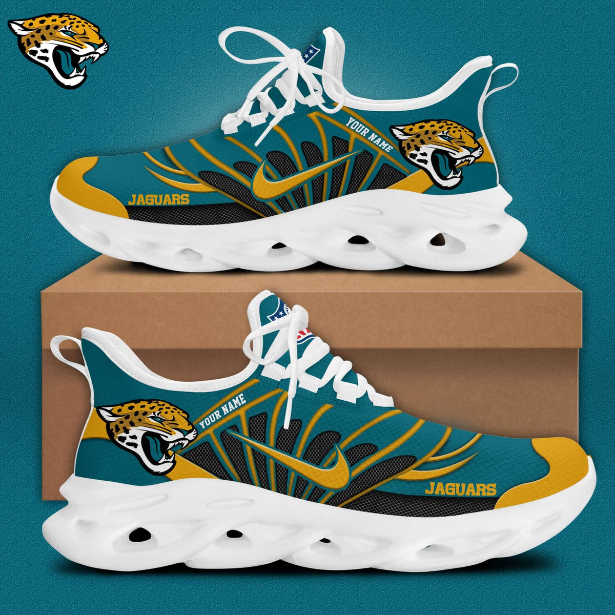 Jacksonville Jaguars Customized Premium Max Soul Shoes