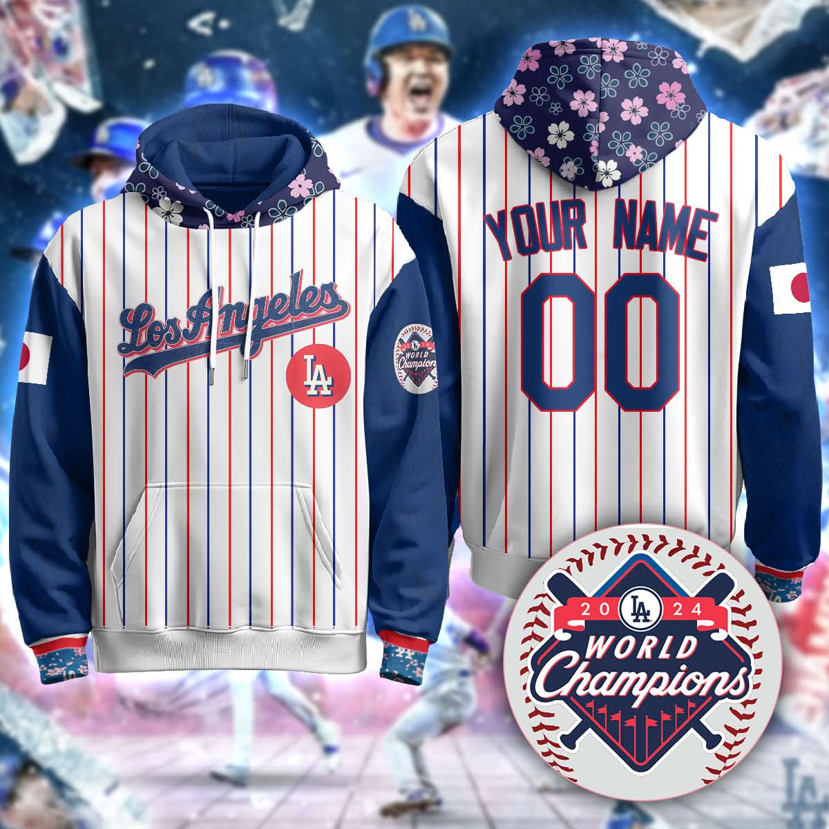 Custom Name Number LAD Japanese Heritage Night Hoodie - Stitched