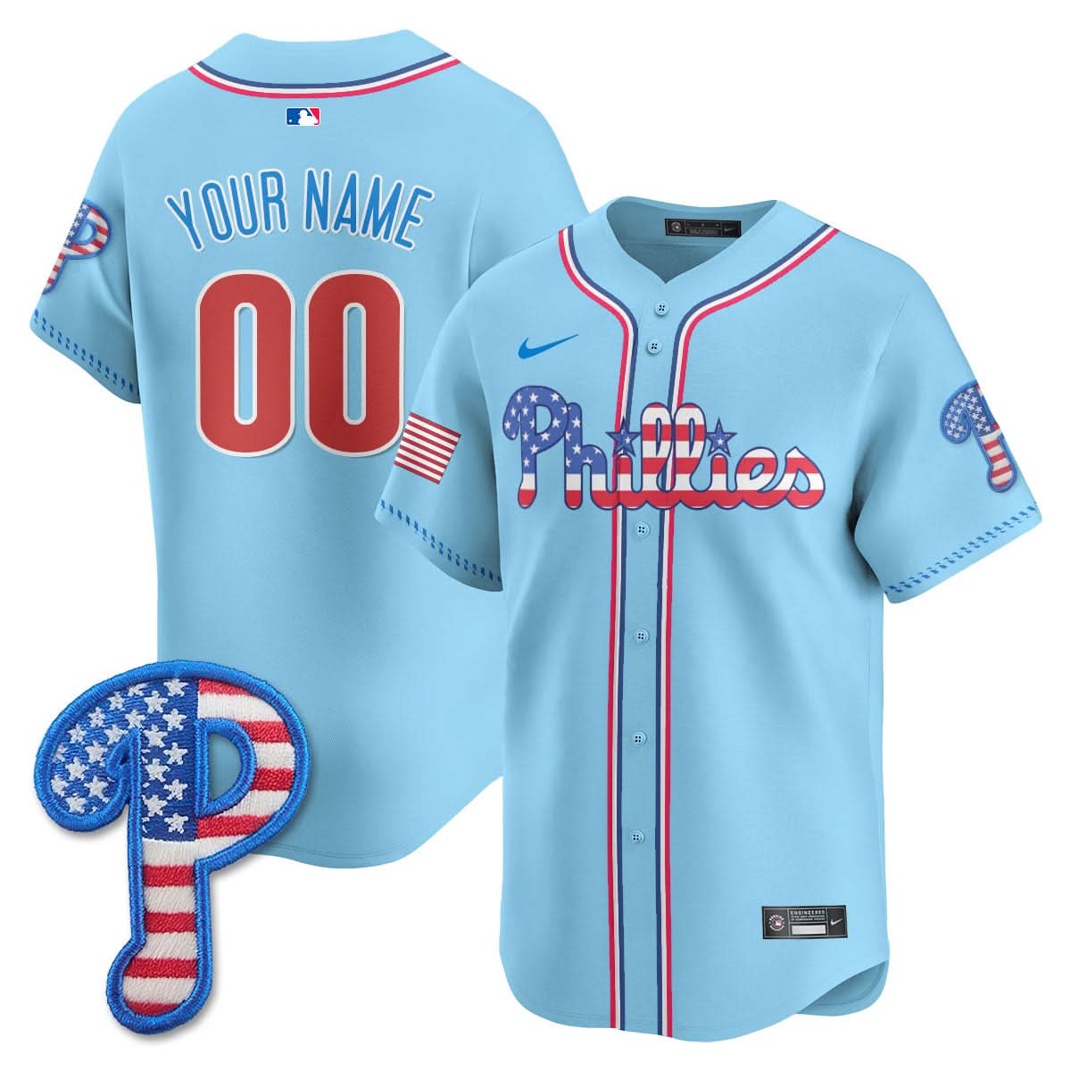 PP 2025 Fourth of July Custom Jersey - Stitched