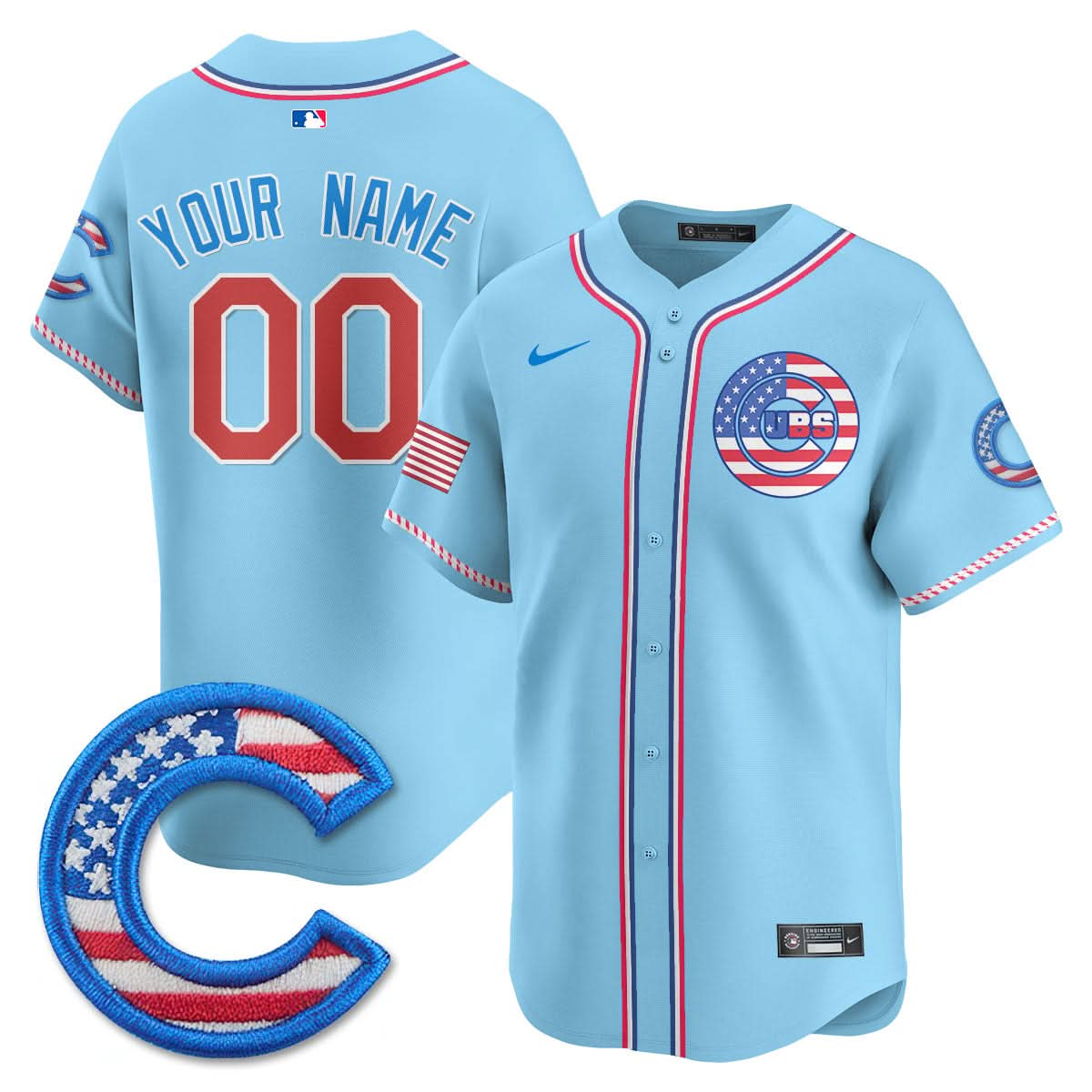 CC 2025 Fourth of July Custom Jersey - Stitched