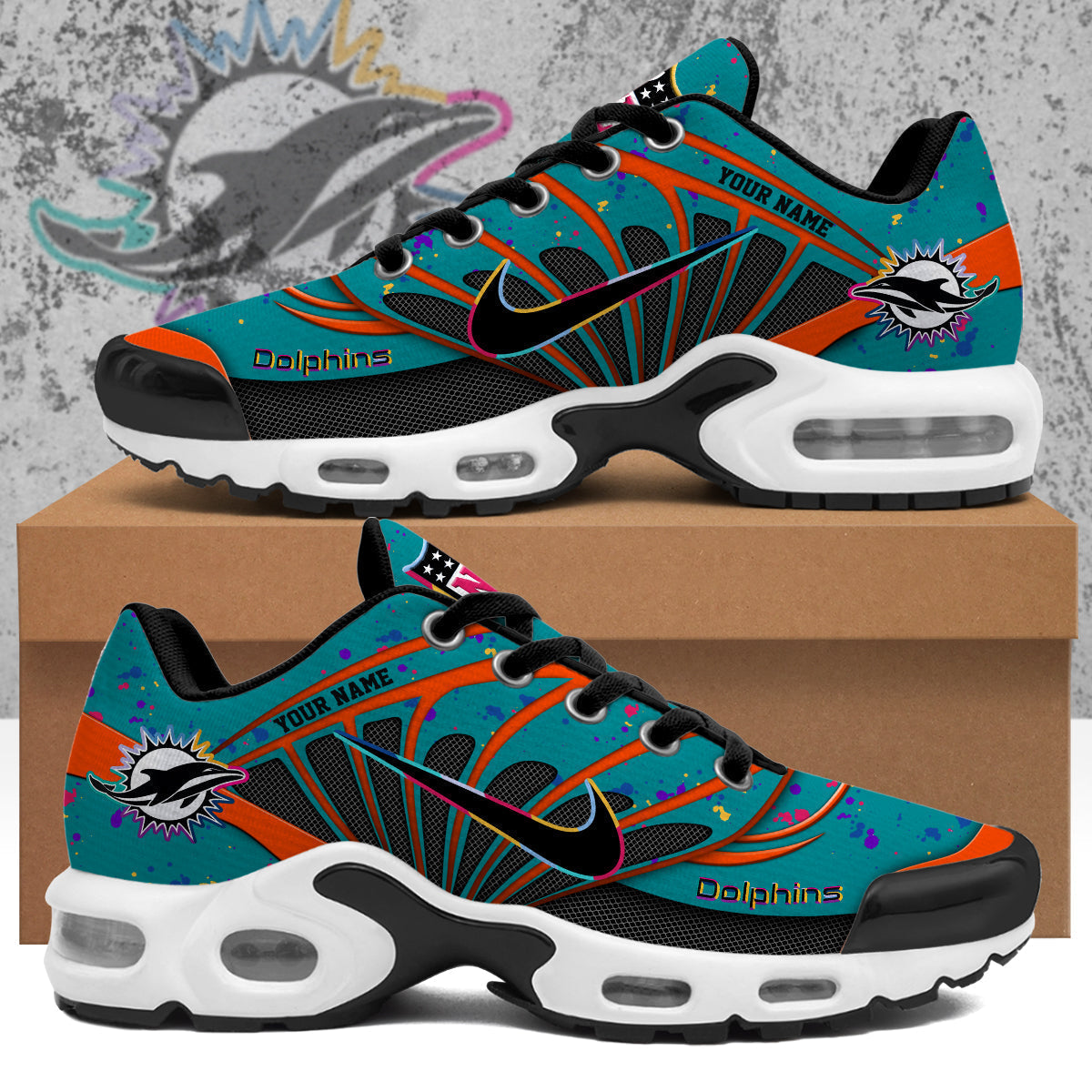 Miami Dolphins 2025 Crucial Catch Air Max Shoes