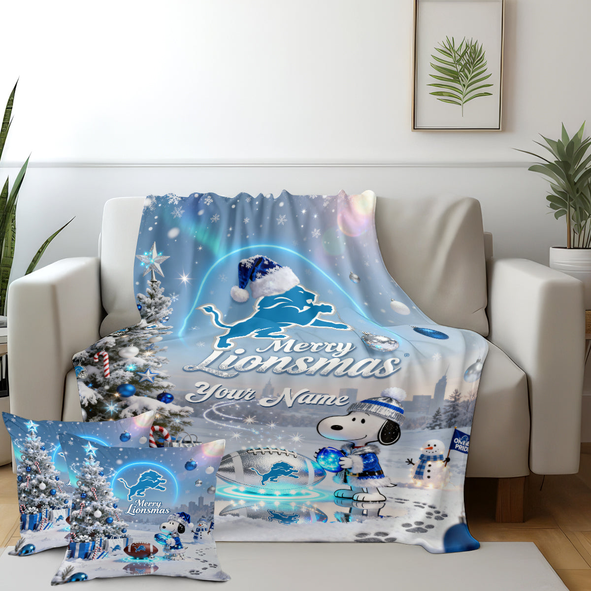 DL x SNP | Premium Christmas Fleece Blanket & Throw Pillow