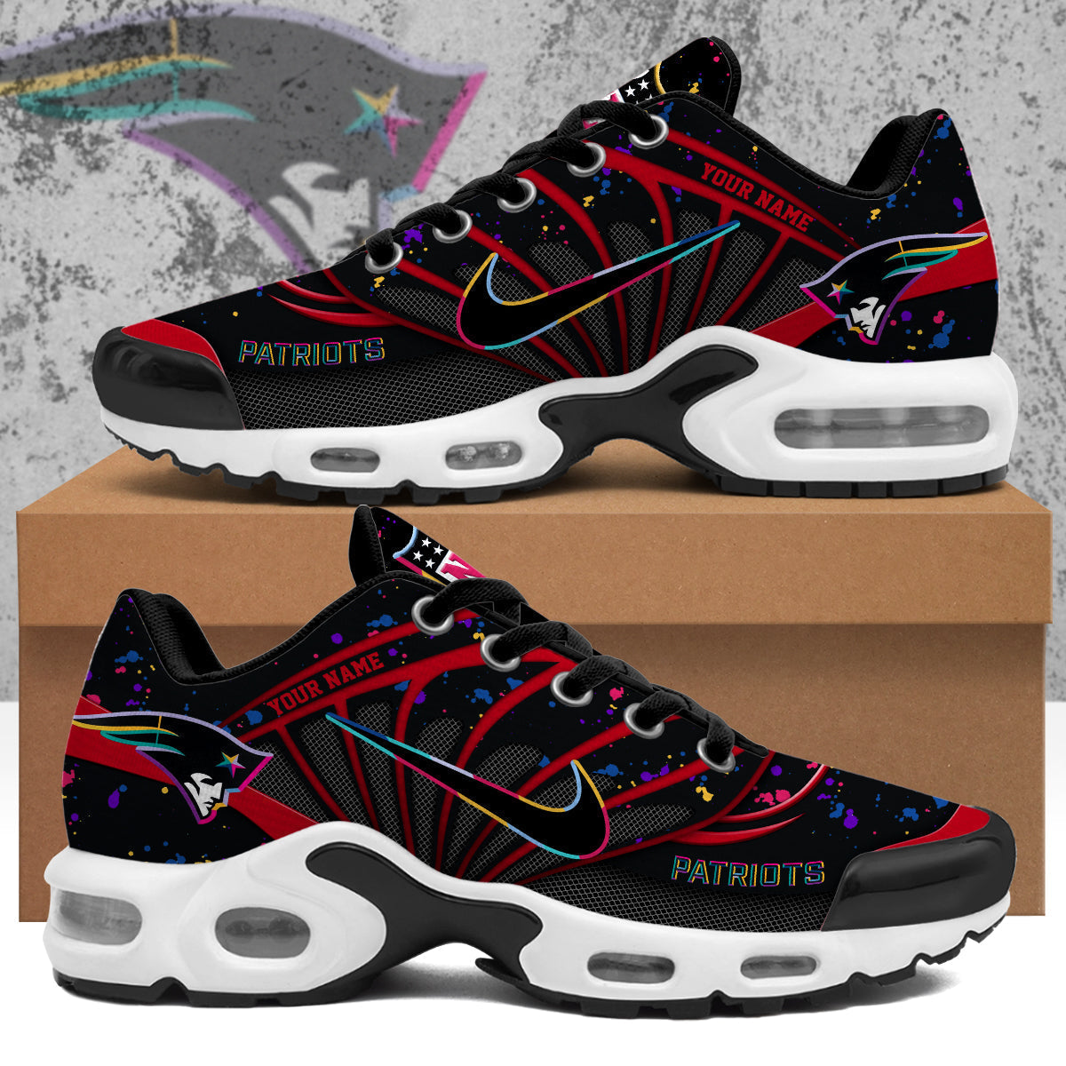 New England Patriots 2025 Crucial Catch Air Max Shoes