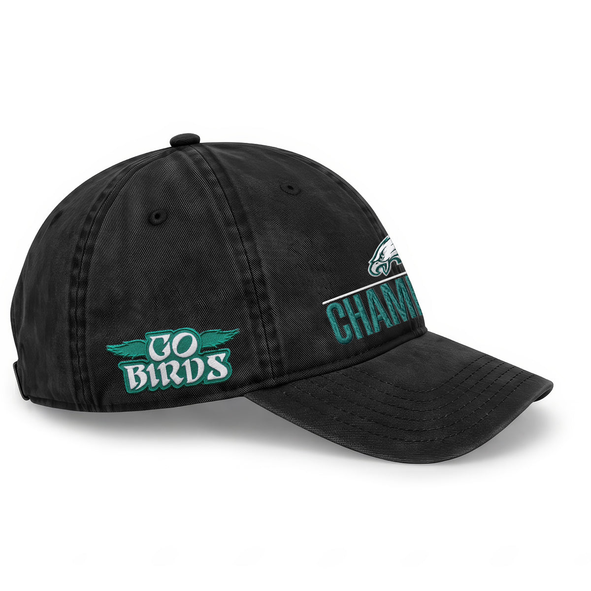 PHI Champions SB LIX Custom Wash Hat V2 - Embroidered