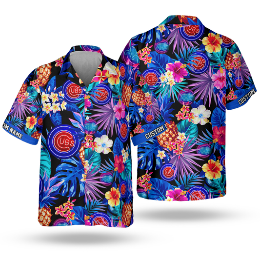 Custom Name | CC Tropical Neon Hawaiian Shirt