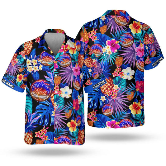 Custom Name | NYM Tropical Neon Hawaiian Shirt