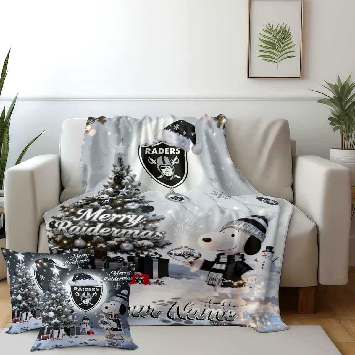LVR x SNP | Premium Christmas Fleece Blanket & Throw Pillow