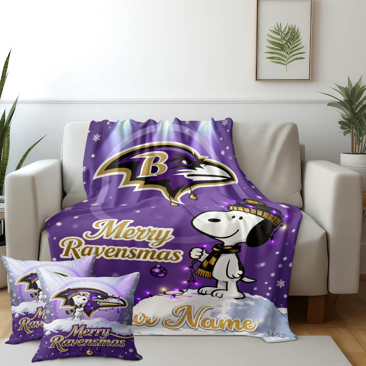 BAL x SNP | Premium Christmas Fleece Blanket & Throw Pillow