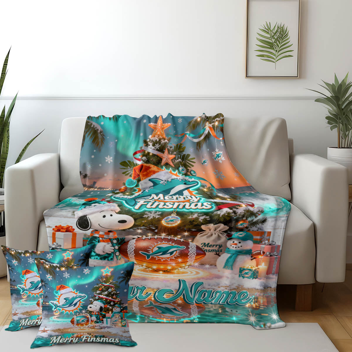 MIA x SNP | Premium Christmas Fleece Blanket & Throw Pillow