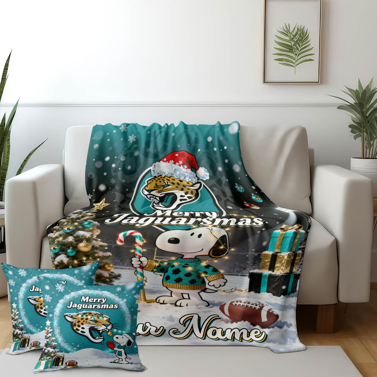 DET x SNP | Premium Christmas Fleece Blanket & Throw Pillow
