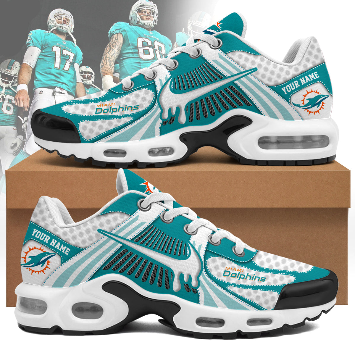 Personalized Miami Dolphins Air Max Plus Shoes