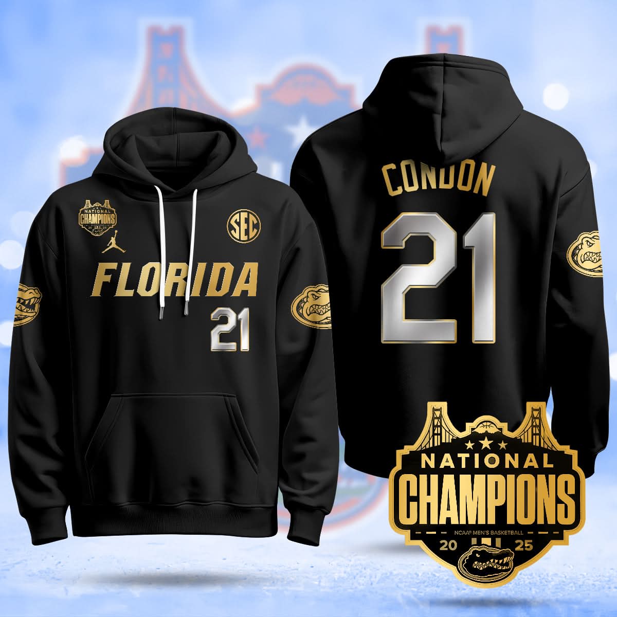 FG 2025 National Champions Basketball Hoodie - Stitched