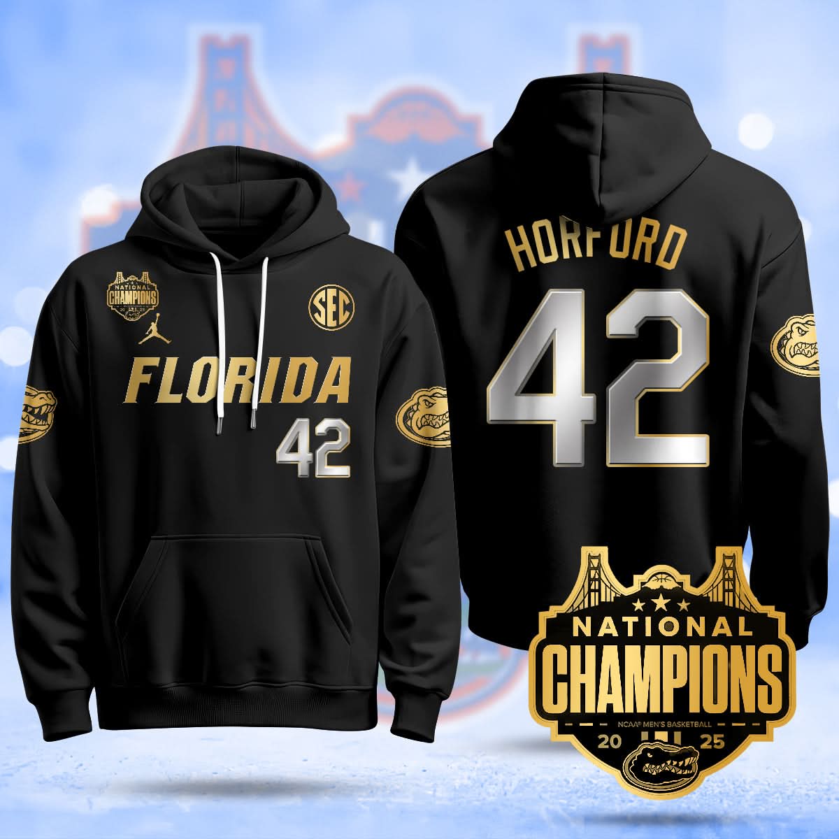 FG 2025 National Champions Basketball Hoodie - Stitched