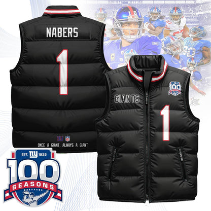 NYG Unisex Puffer Vest - Printed