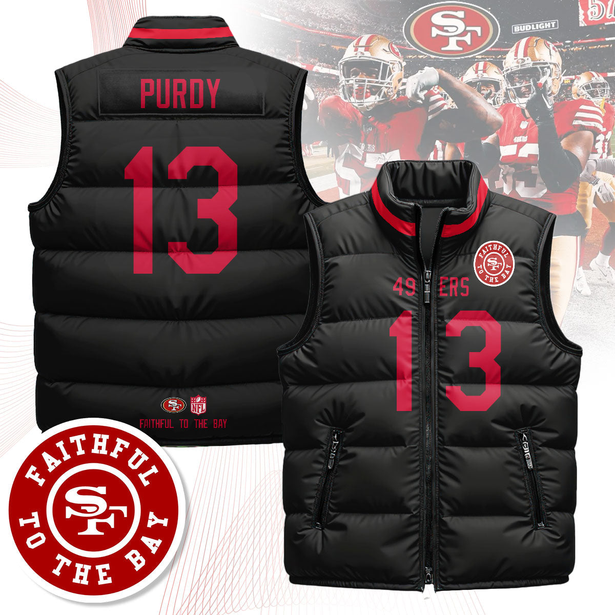 SF Unisex Puffer Vest - Printed
