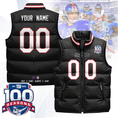 Personalized NYG Unisex Puffer Vest - Printed