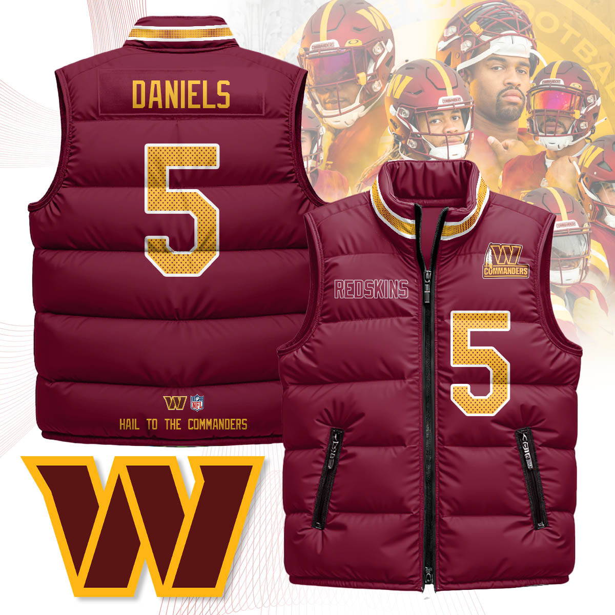 WC Unisex Puffer Vest - Printed