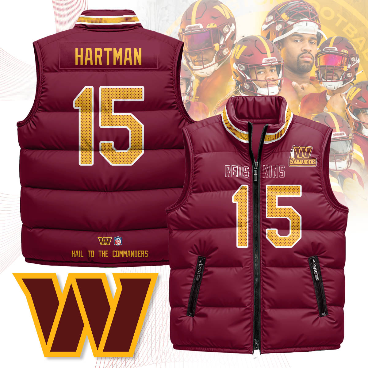 WC Unisex Puffer Vest - Printed
