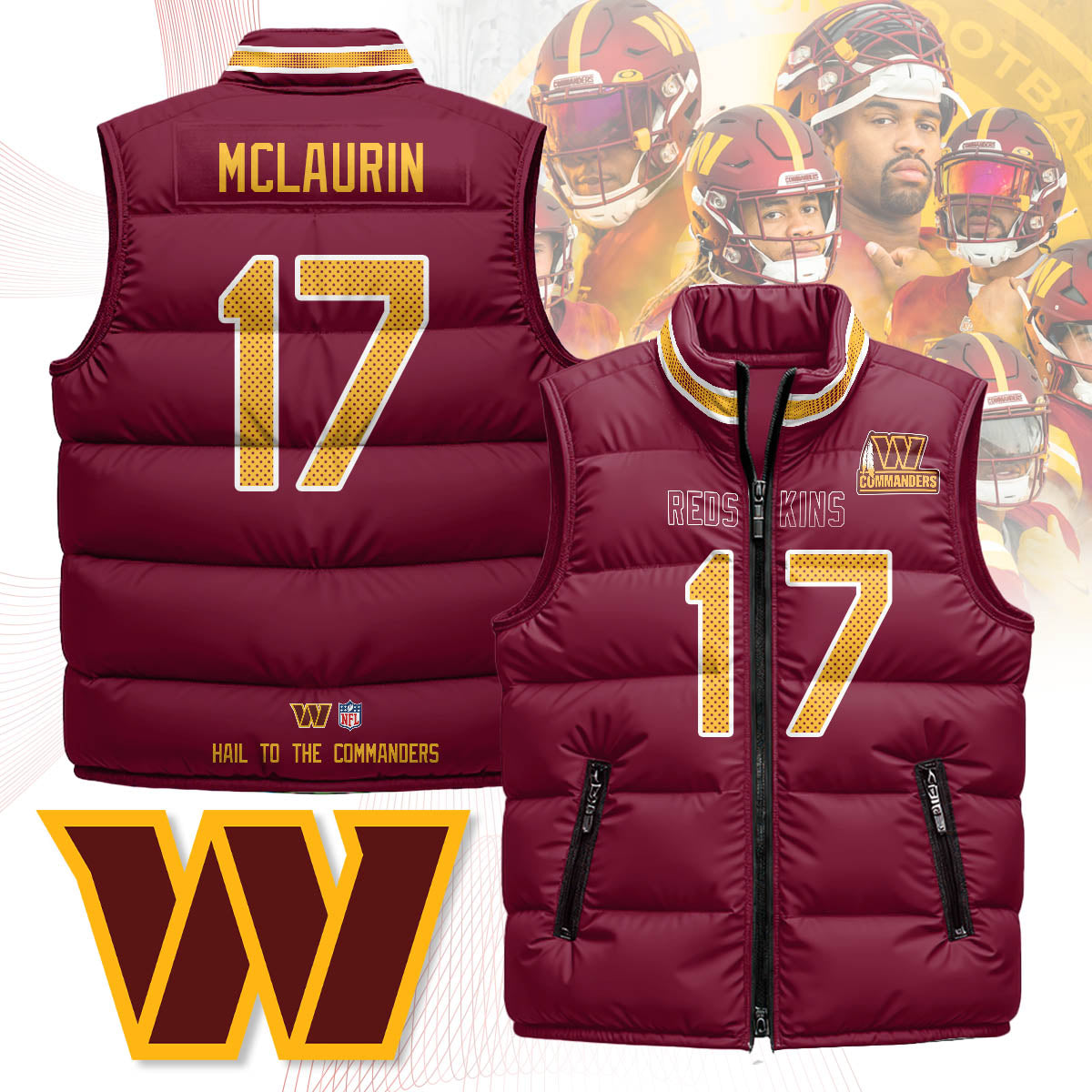 WC Unisex Puffer Vest - Printed