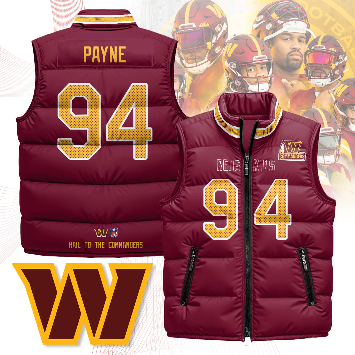 WC Unisex Puffer Vest - Printed