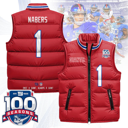 NYG Unisex Puffer Vest - Printed