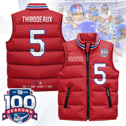 NYG Unisex Puffer Vest - Printed