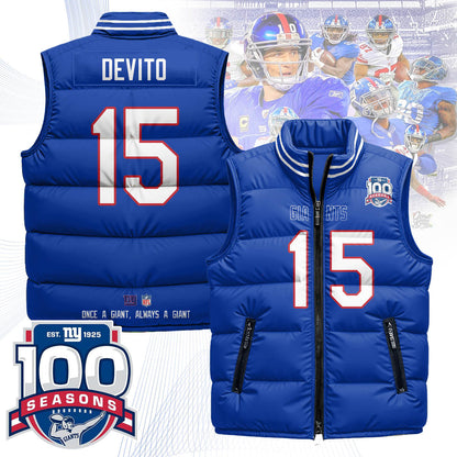 NYG Unisex Puffer Vest - Printed