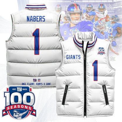 NYG Unisex Puffer Vest - Printed