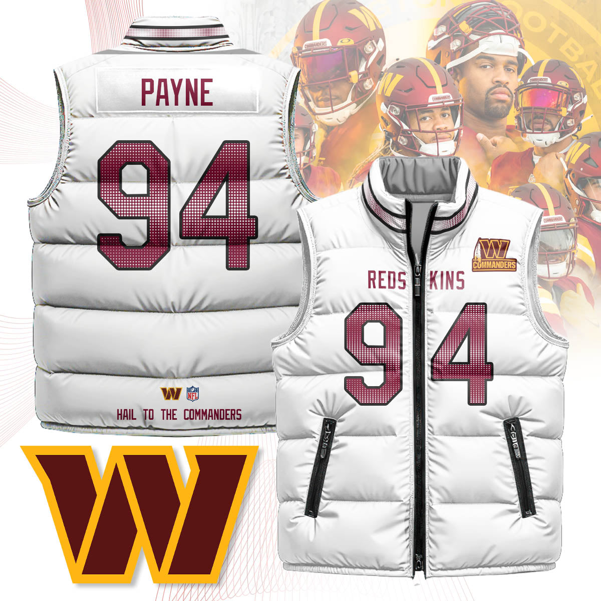 WC Unisex Puffer Vest - Printed