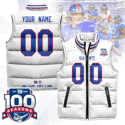 Personalized NYG Unisex Puffer Vest - Printed
