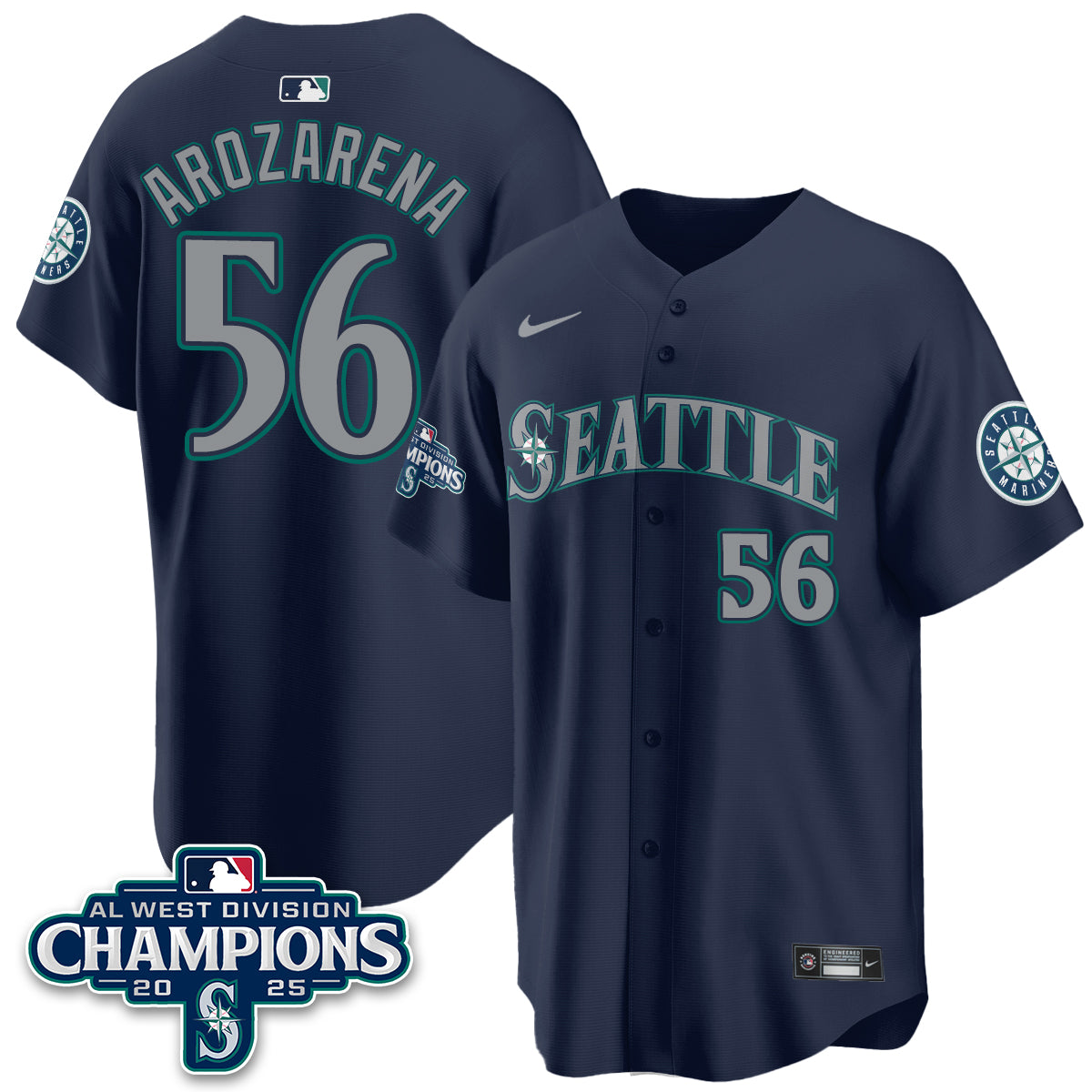 SM 2025 AL West Division Champions Jersey - Stitched