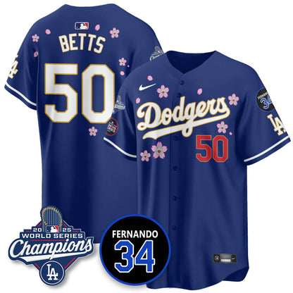 LAD Tokyo 2025 World Series Champions Jersey - Stitched