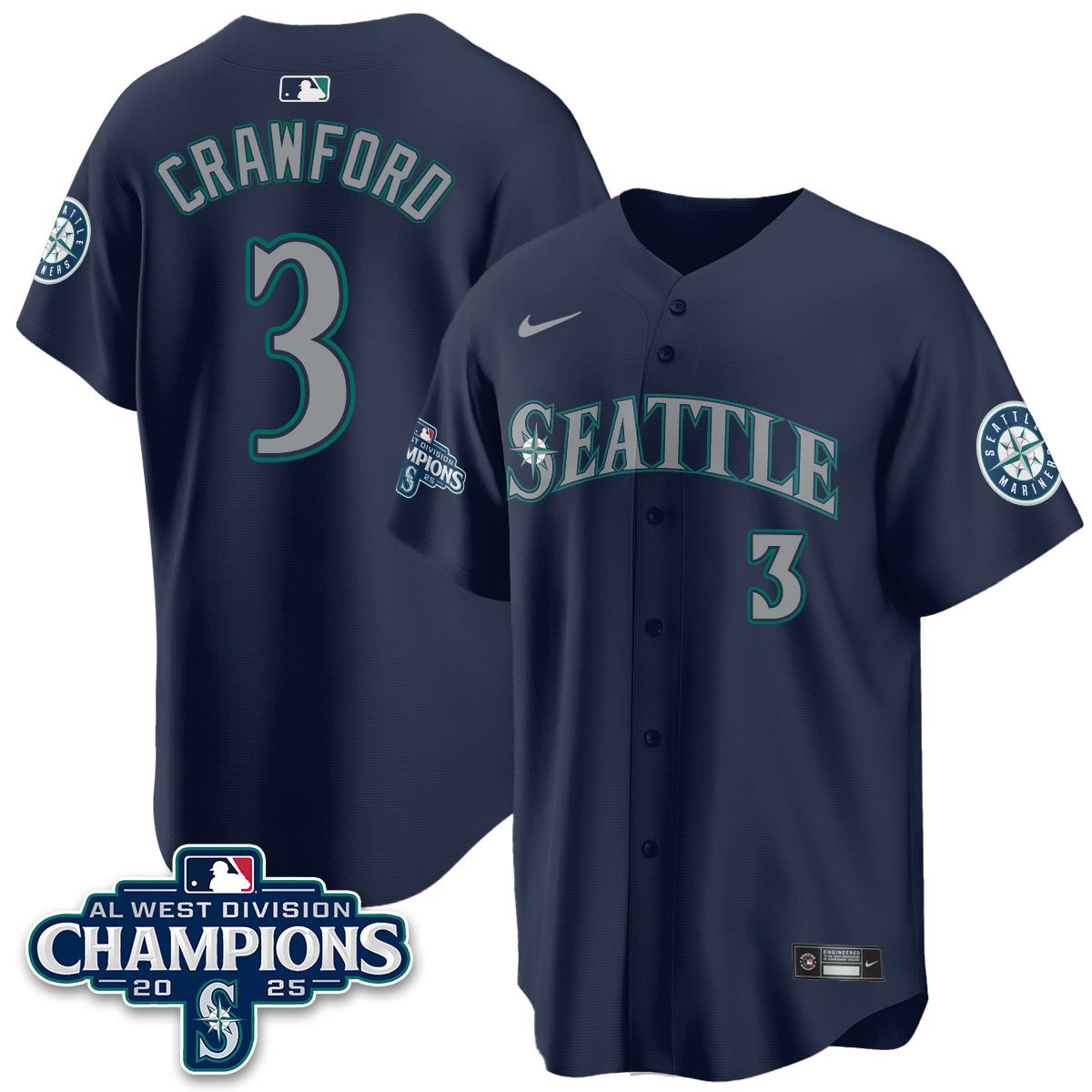 SM 2025 AL West Division Champions Jersey - Stitched