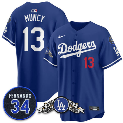 LAD 2025 National League Champions Jersey - Stitched