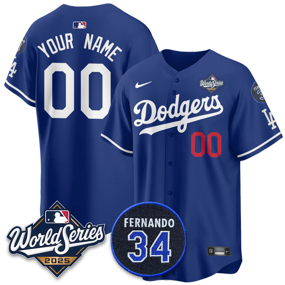 LAD 2025 National League Champions Custom Jersey - Stitched